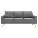 Ensemble de canapés 2 pcs Tissu Gris clair