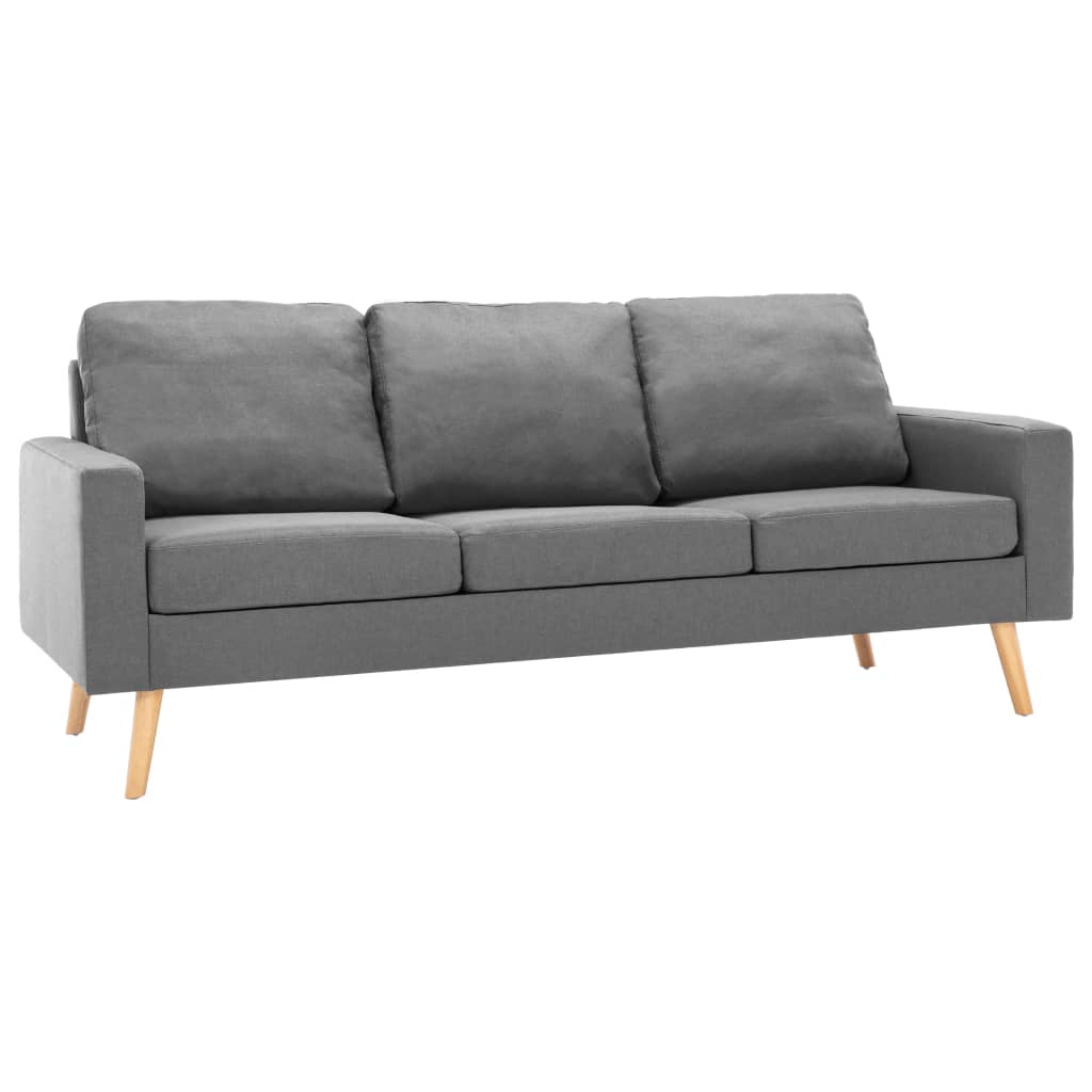 Ensemble de canapés 2 pcs Tissu Gris clair