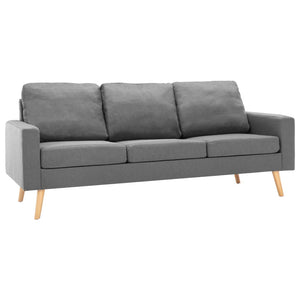 Ensemble de canapés 2 pcs Tissu Gris clair