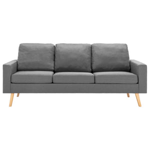 Ensemble de canapés 2 pcs Tissu Gris clair