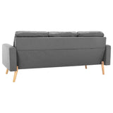 Ensemble de canapés 2 pcs Tissu Gris clair