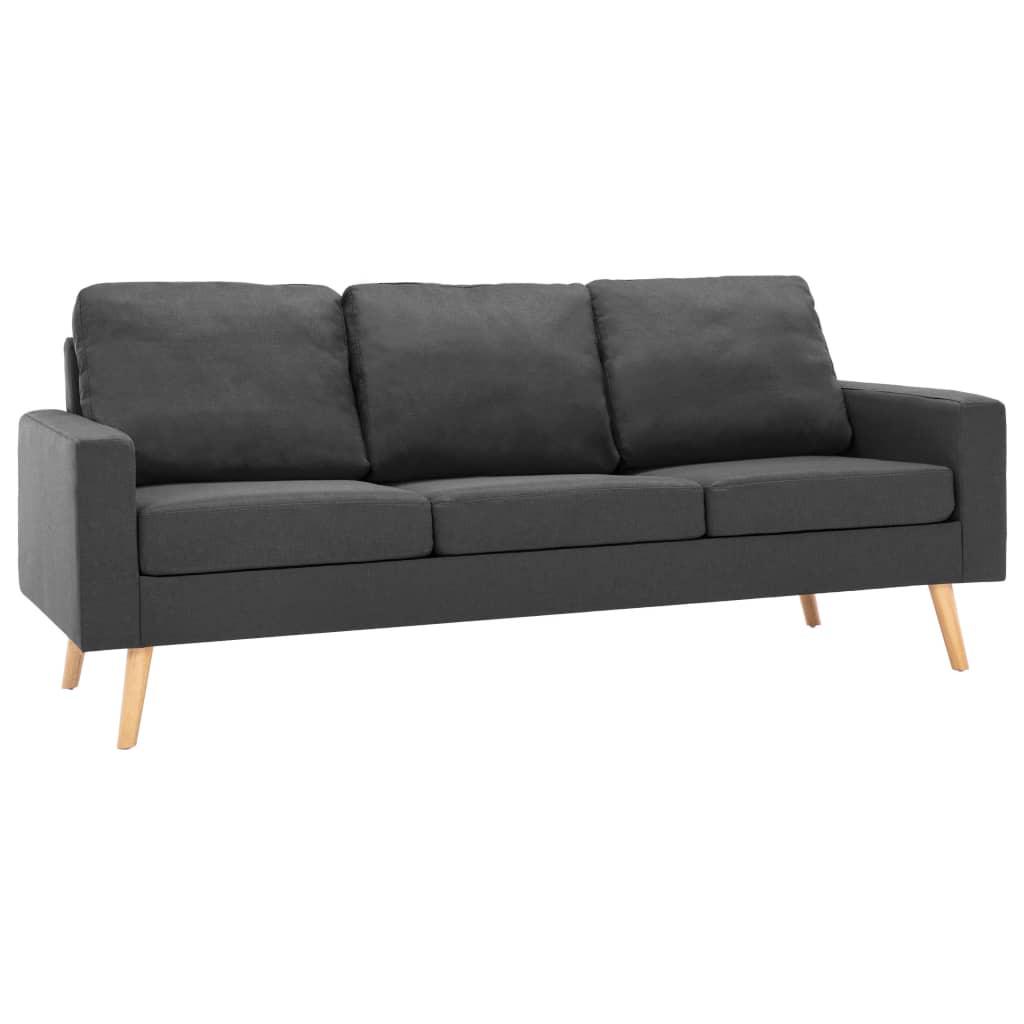 Ensemble de canapés 2 pcs Tissu Gris foncé