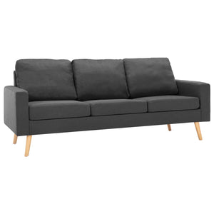 Ensemble de canapés 2 pcs Tissu Gris foncé