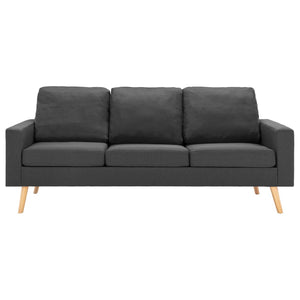 Ensemble de canapés 2 pcs Tissu Gris foncé