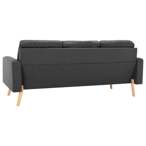 Ensemble de canapés 2 pcs Tissu Gris foncé
