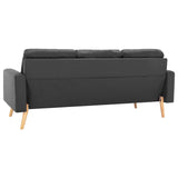 Ensemble de canapés 2 pcs Tissu Gris foncé