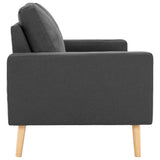 Ensemble de canapés 2 pcs Tissu Gris foncé