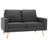 Ensemble de canapés 3 pcs Tissu Gris foncé