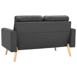 Ensemble de canapés 3 pcs Tissu Gris foncé