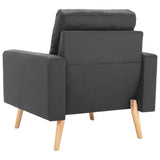 Ensemble de canapés 3 pcs Tissu Gris foncé