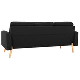 Ensemble de canapés 3 pcs Tissu Noir