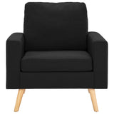 Ensemble de canapés 3 pcs Tissu Noir