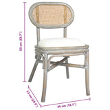 Chaises à manger lot de 2 gris Lin