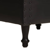 Chaise cabriolet noir cuir véritable