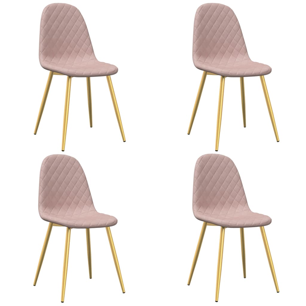 Chaises à manger lot de 4 Rose Velours