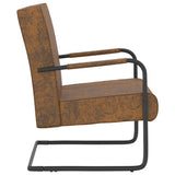 Chaise cantilever Marron Tissu