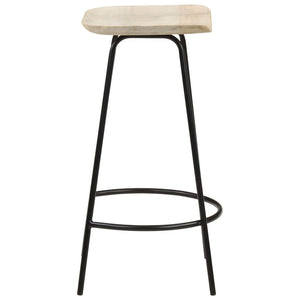Tabourets de bar lot de 4 bois de manguier massif