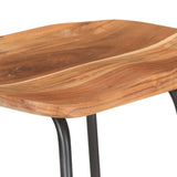 Tabourets de bar lot de 4 bois d'acacia solide