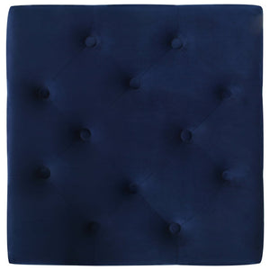 Tabouret Bleu marine 60x60x36 cm Velours