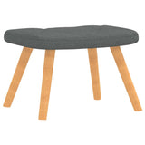 Chaise de relaxation avec tabouret Gris foncé Tissu