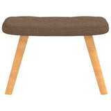 Chaise de relaxation avec tabouret Marron Tissu