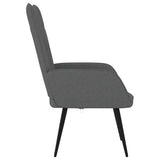 Chaise de relaxation Gris foncé Tissu