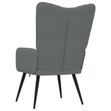 Chaise de relaxation Gris foncé Tissu