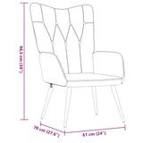 Chaise de relaxation Gris foncé Tissu