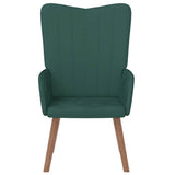 Chaise de relaxation Vert foncé Velours