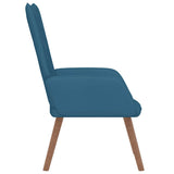 Chaise de relaxation Bleu Velours