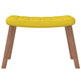 Chaise de relaxation avec repose-pied Jaune moutarde Velours