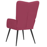Chaise de relaxation Rouge bordeaux Velours
