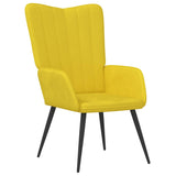 Chaise de relaxation Jaune moutarde Velours