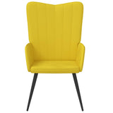 Chaise de relaxation Jaune moutarde Velours