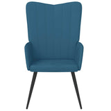 Chaise de relaxation Bleu Velours