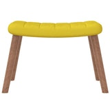 Chaise à bascule avec repose-pied Jaune moutarde Velours