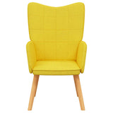 Chaise de relaxation Jaune moutarde Tissu