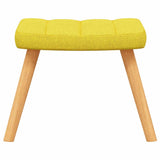 Chaise de relaxation avec tabouret Jaune moutarde Tissu