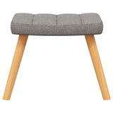 Chaise de relaxation avec tabouret Taupe Tissu