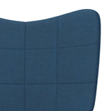 Chaise de relaxation Bleu Tissu