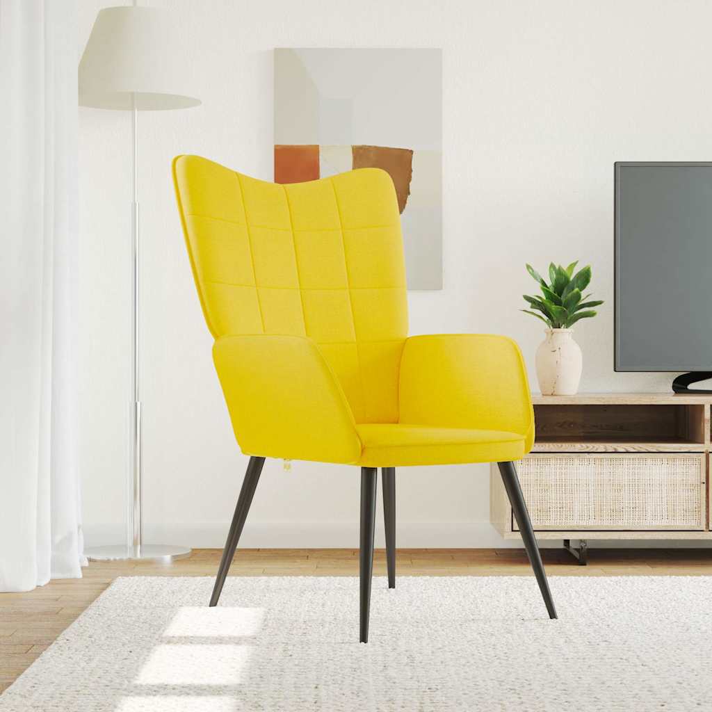 Chaise de relaxation Jaune moutarde Tissu