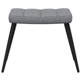 Chaise de relaxation avec tabouret Gris clair Tissu