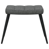 Chaise de relaxation avec tabouret Gris foncé Tissu