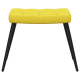 Chaise de relaxation avec tabouret Jaune moutarde Tissu