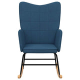 Chaise à bascule Bleu Tissu