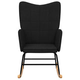 Chaise à bascule Noir Tissu