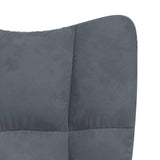 Chaise de relaxation Gris foncé Velours