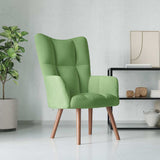 Chaise de relaxation Vert clair Velours