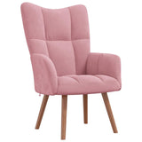 Chaise de relaxation Rose Velours