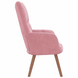 Chaise de relaxation Rose Velours